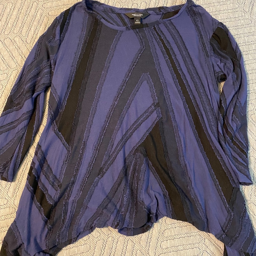 Simply Vera Blue & Black Long Sleeve